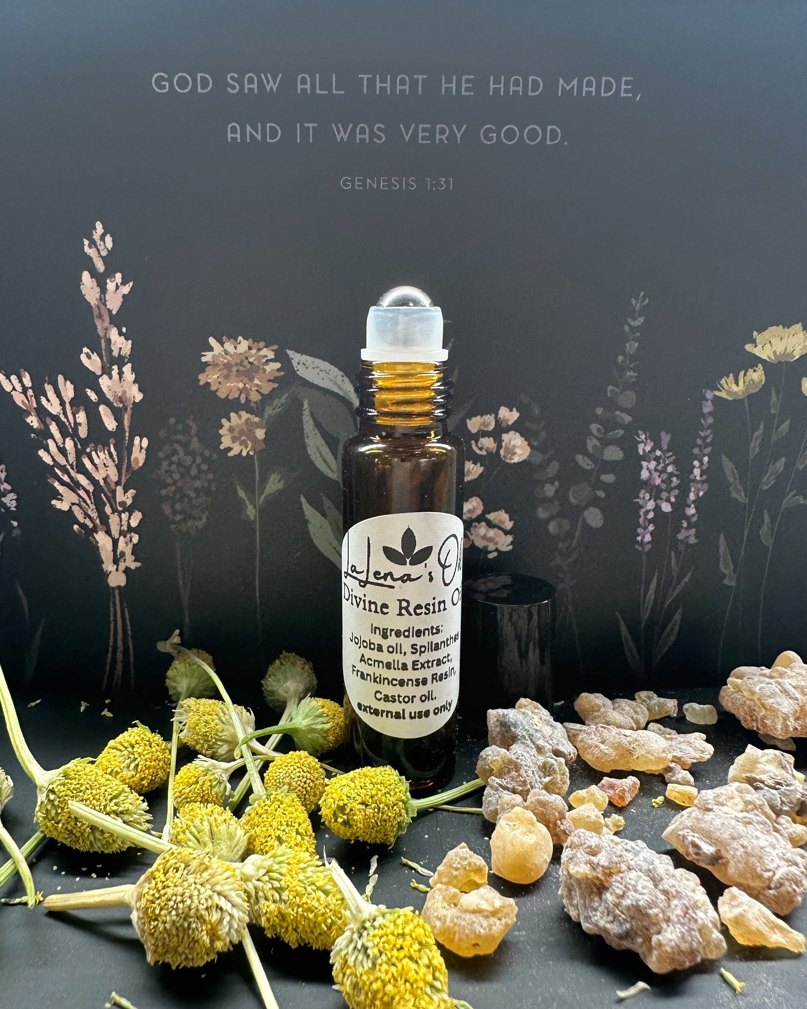 Frankincense Resin + Paracress Oil