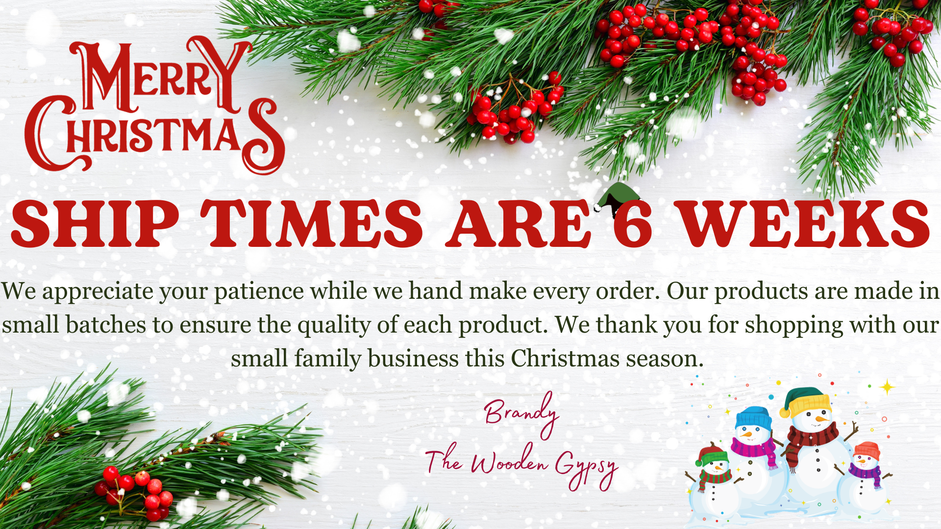 SHIP TIMES ARE 6 WEEKS-3.pdf (1080 x 1920 px) Christmas 2023 Holiday Update
